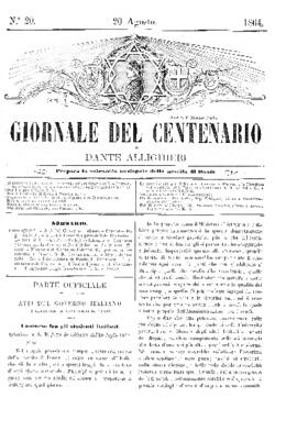 Centenario di Dante (R.D. 20-7-1864 n. 1853)